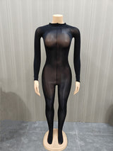 Bold Black Sheer Jumpsuit