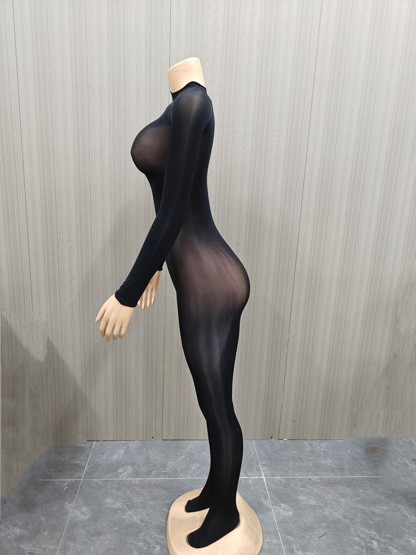 Bold Black Sheer Jumpsuit