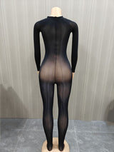Bold Black Sheer Jumpsuit