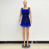 Sequin Ruffled Dress