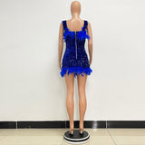 Sequin Ruffled Dress