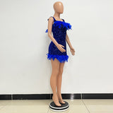 Sequin Ruffled Dress
