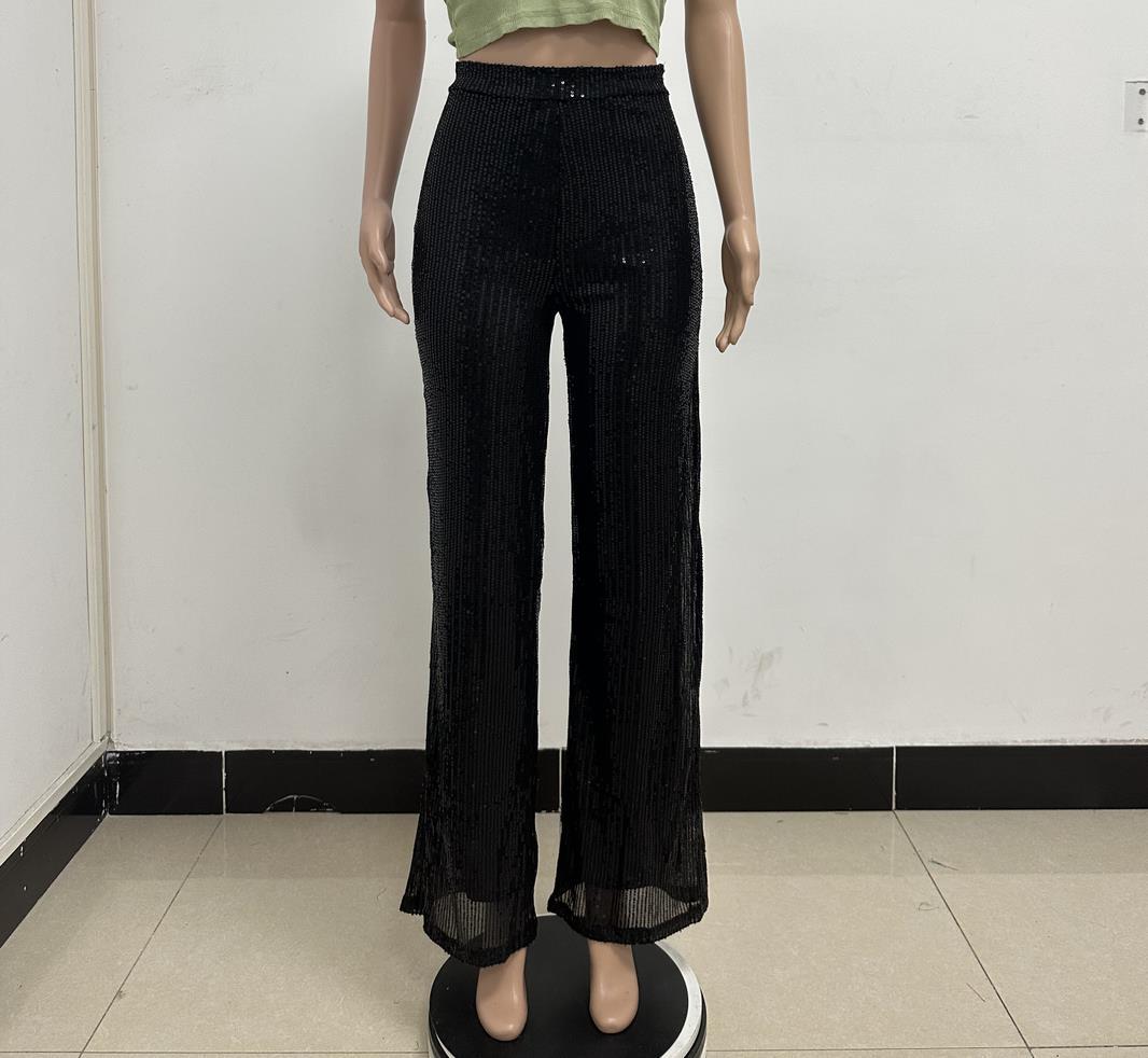 Glamorous Sequin Wide-Leg Pants