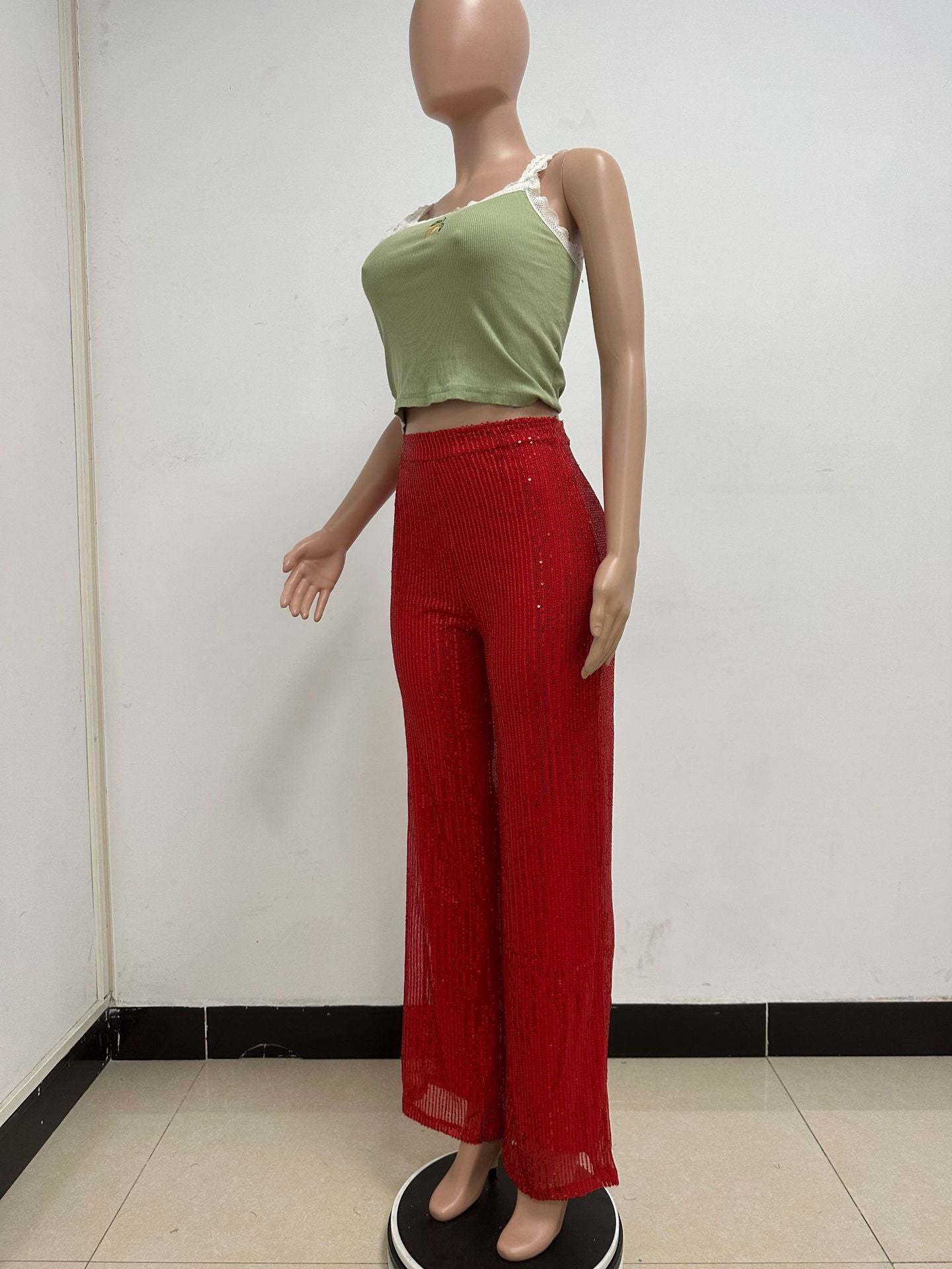Glamorous Sequin Wide-Leg Pants