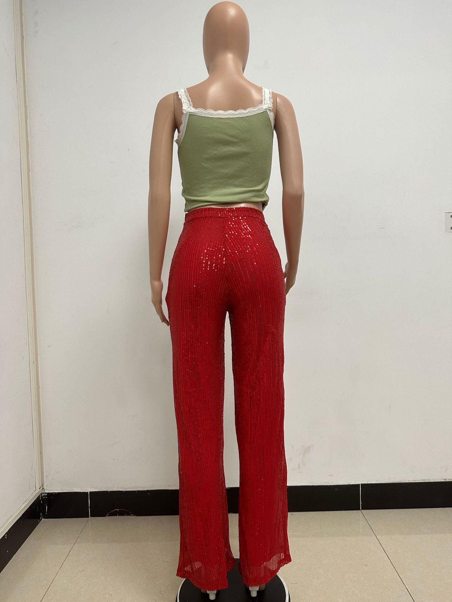 Glamorous Sequin Wide-Leg Pants