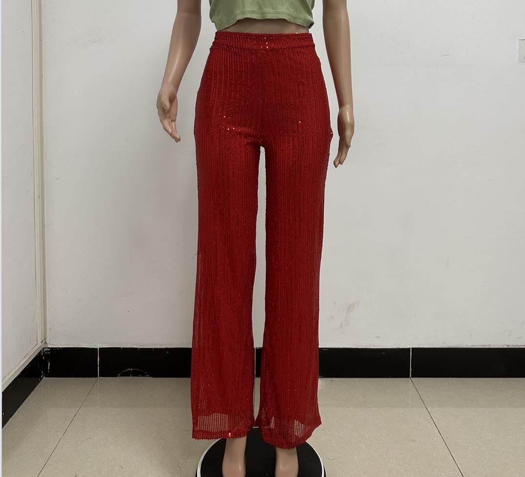 Glamorous Sequin Wide-Leg Pants