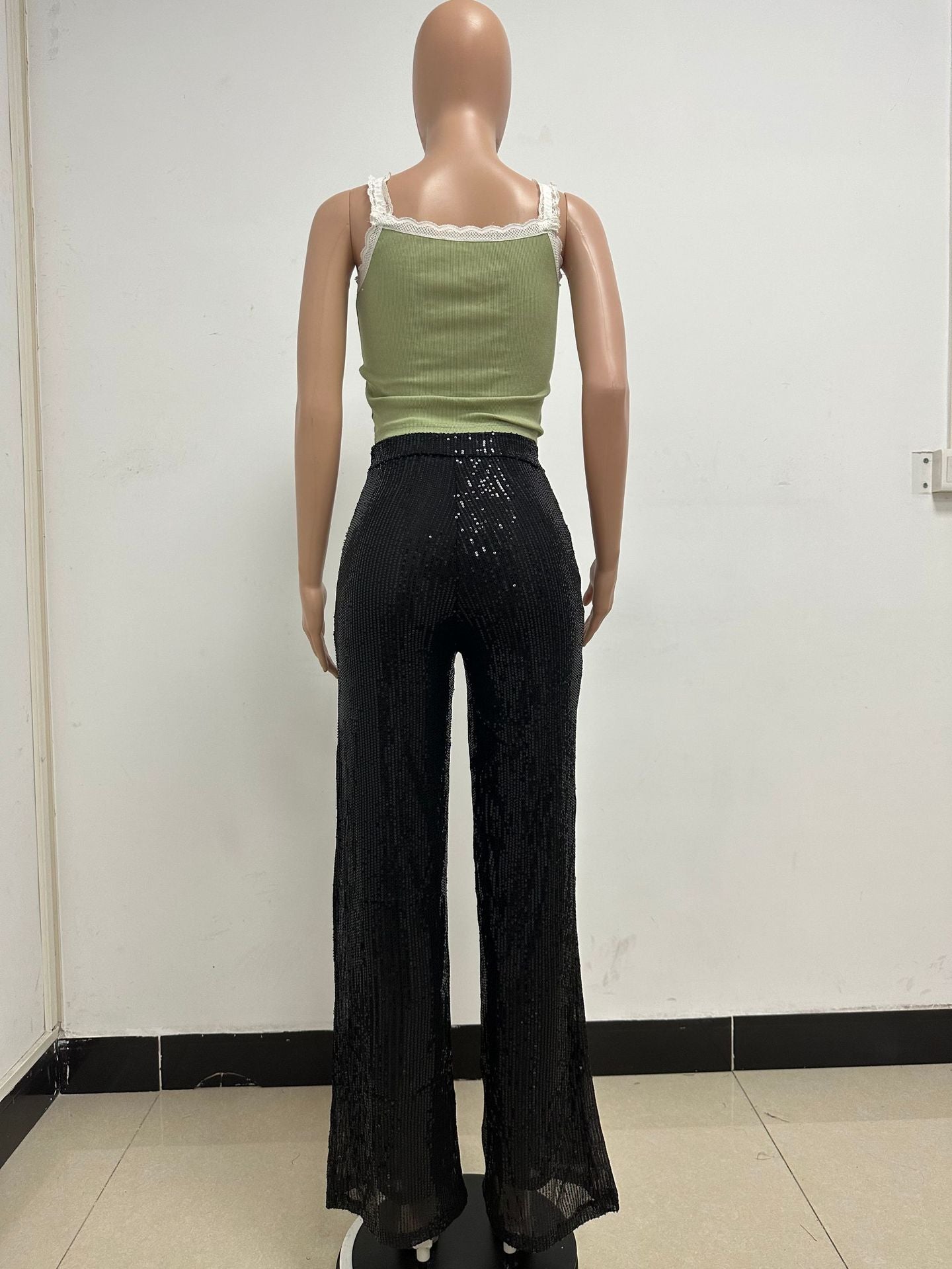 Glamorous Sequin Wide-Leg Pants