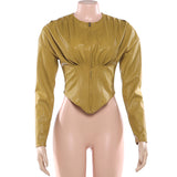 Zipper-Front Jacket in Yellow
