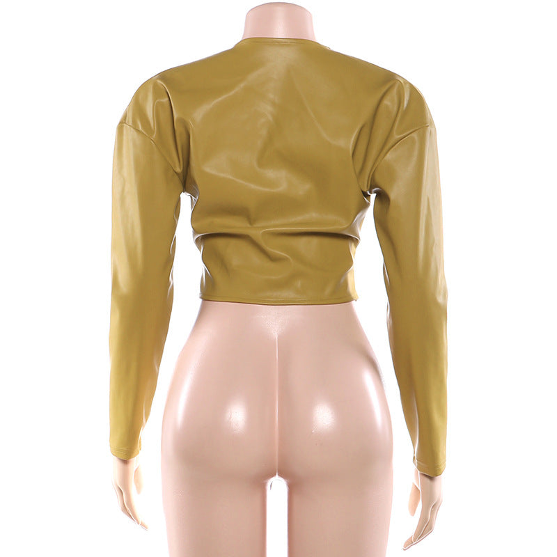 Zipper-Front Jacket in Yellow