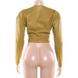 Zipper-Front Jacket in Yellow