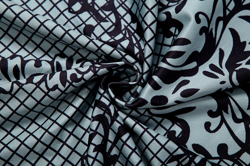 Black Lace-Patterned Evening Dress
