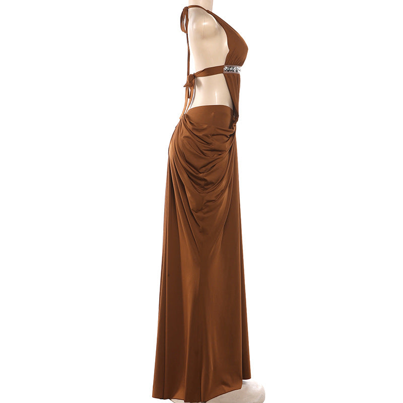 Evening Gown with Embellished Waistbands