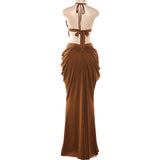 Evening Gown with Embellished Waistbands