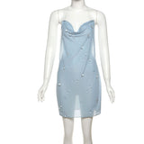 3D Droplet-embellished Mini Dress