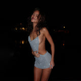 3D Droplet-embellished Mini Dress