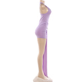 Asymmetric Mini Dress with Drape Detail