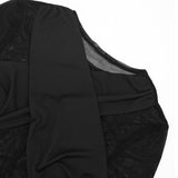 Mesh Crop Top with High-Waisted Shorts