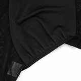 Mesh Crop Top with High-Waisted Shorts