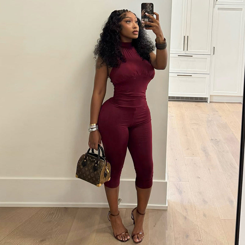Sleek Halter-Top Jumpsuit