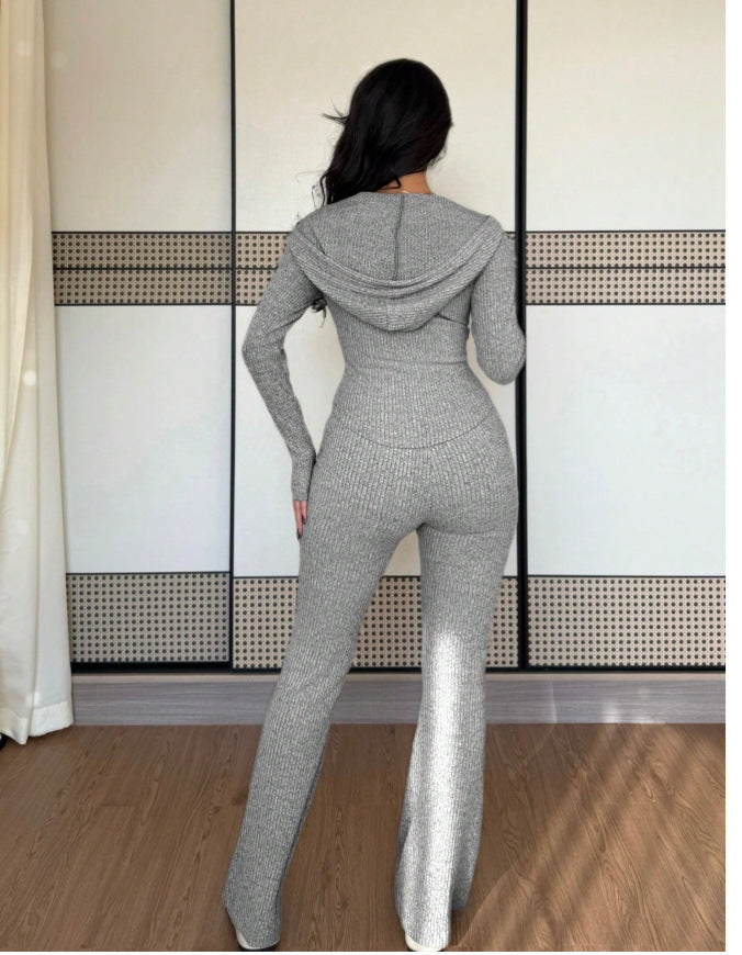 Cozy Ribbed Zip-Up Top & Pants