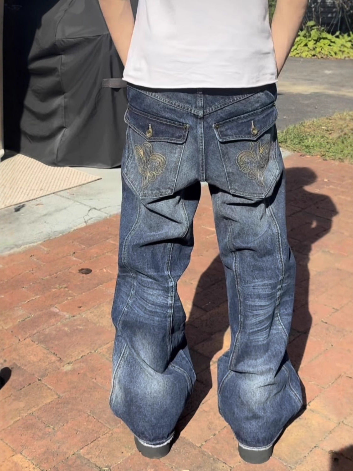 Baggy Distressed Denim Pants