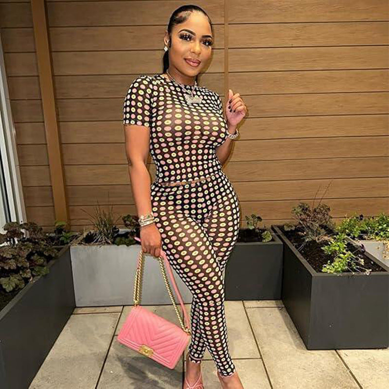 Chic Polka Dot Two-Piece  Set