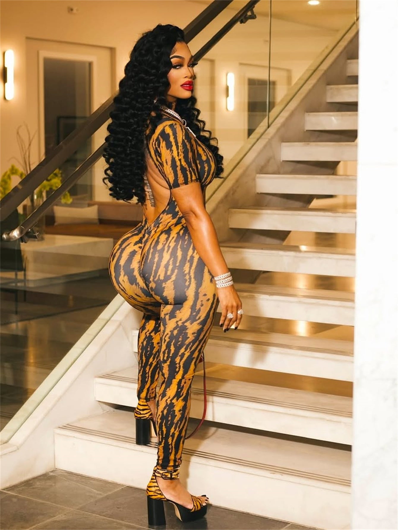 Animal Print Jumpsuit