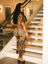 Animal Print Jumpsuit