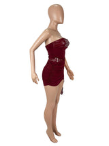 Elegant Strapless Corset Top & Skirt