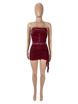 Elegant Strapless Corset Top & Skirt