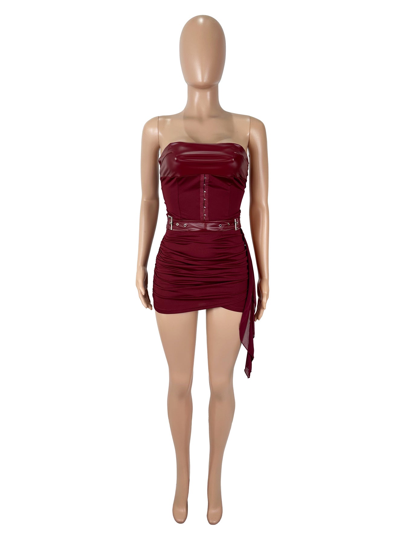 Elegant Strapless Corset Top & Skirt