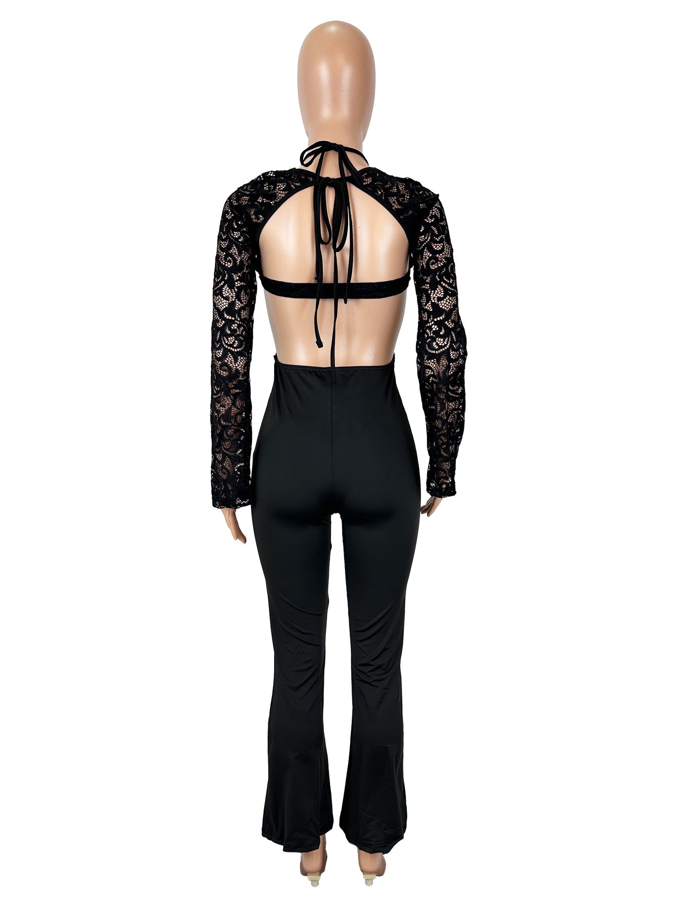 Off-Shoulder Lace Jumpsuit