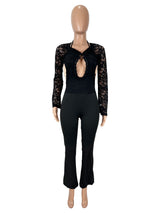 Off-Shoulder Lace Jumpsuit