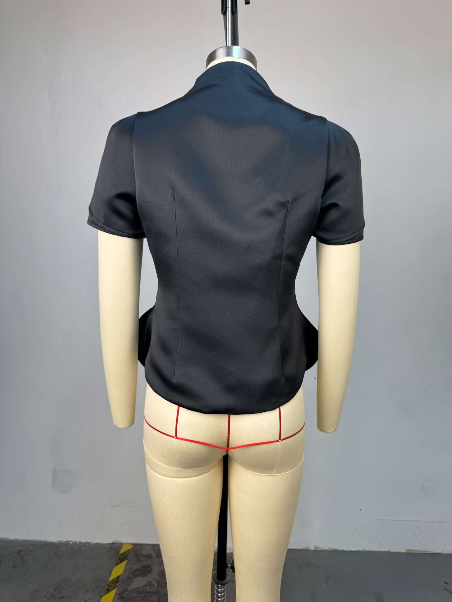 Peplum Blouse with Button Detailing