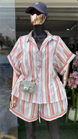 Casual Striped Lounge Set