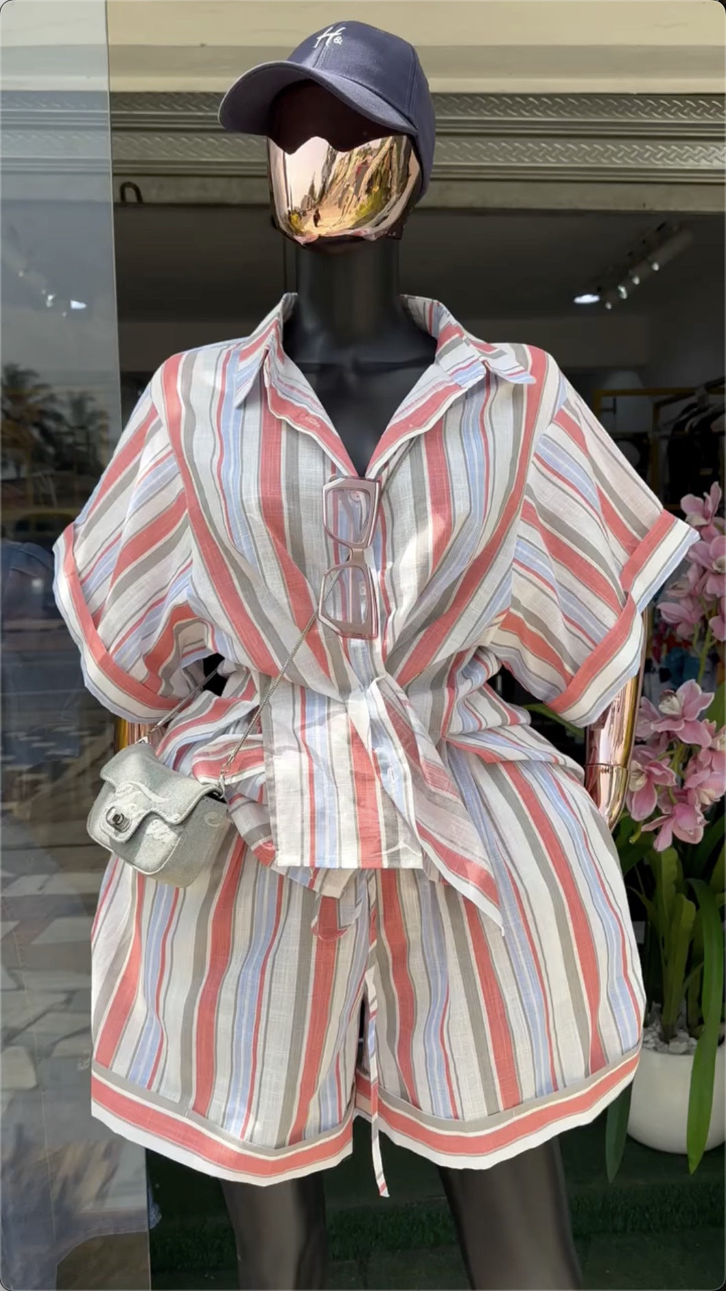 Casual Striped Lounge Set