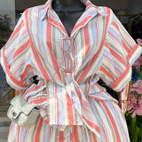 Casual Striped Lounge Set