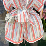 Casual Striped Lounge Set