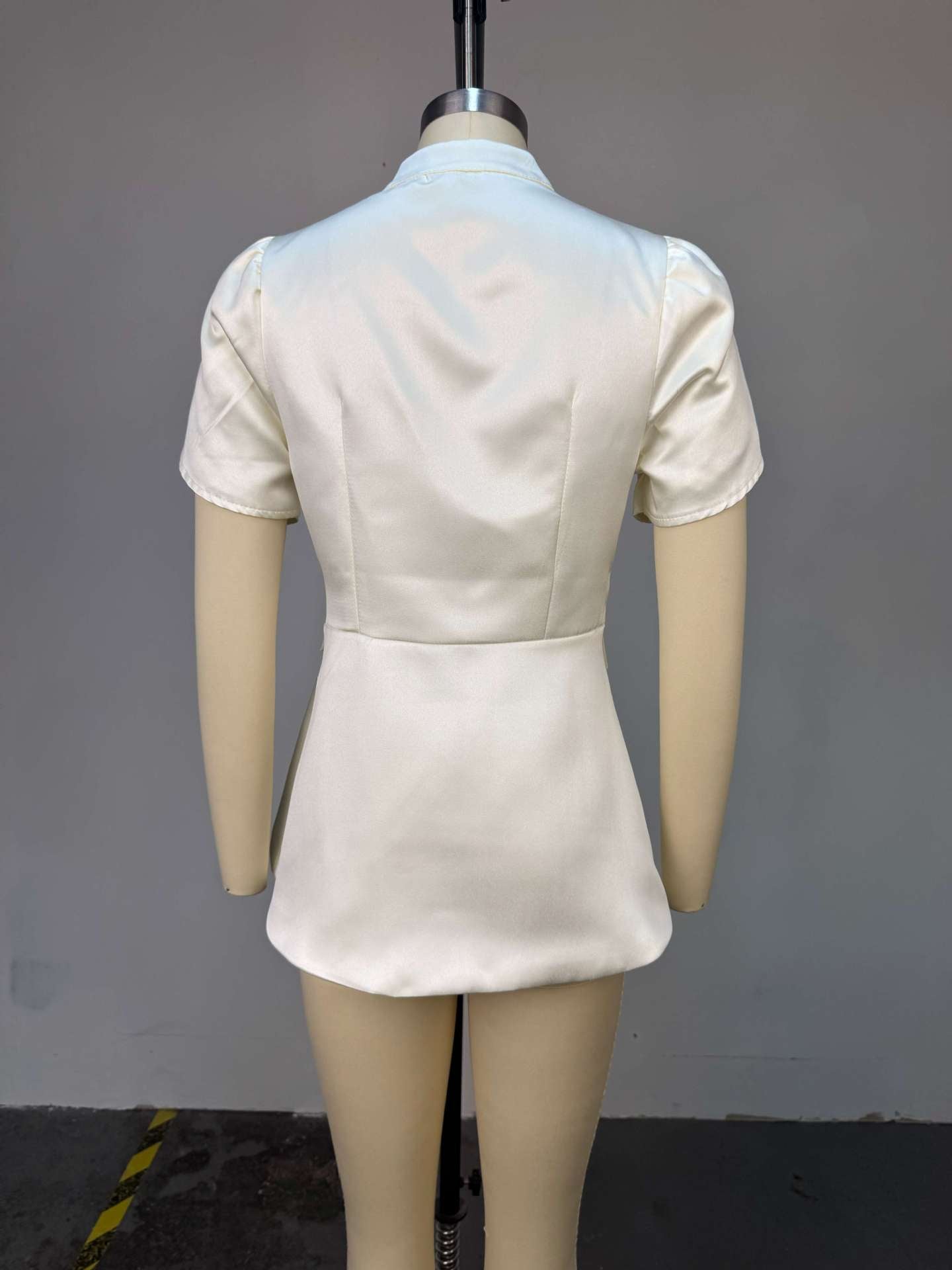Elegant Button-Front Peplum Jacket