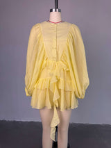 Yellow Ruffled Dress