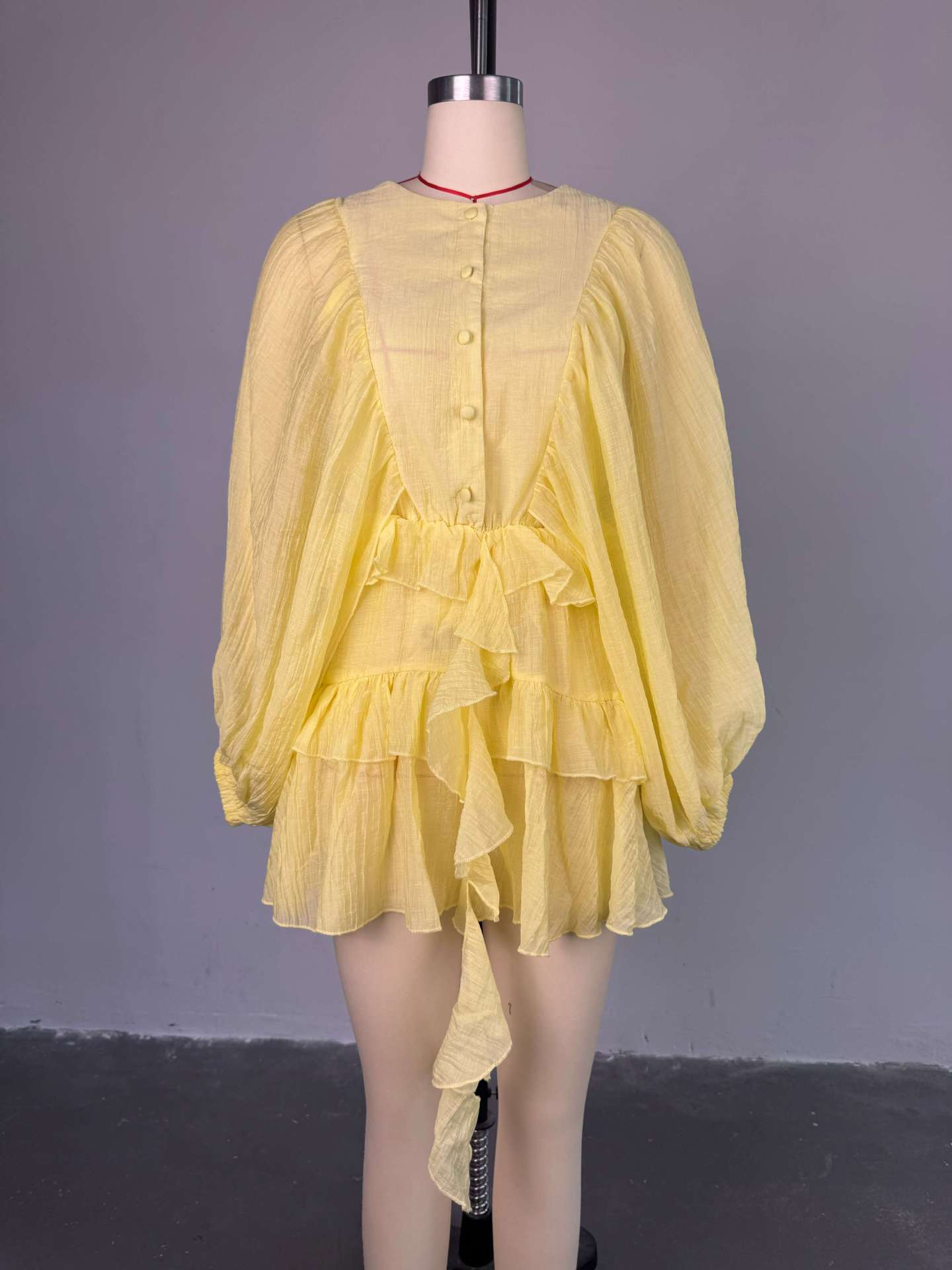 Yellow Ruffled Dress