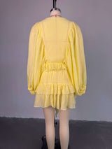 Yellow Ruffled Dress
