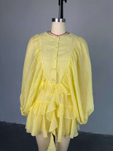 Yellow Ruffled Dress