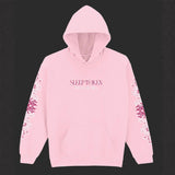 Pink Hoodie with Floral Sleeve