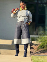 Sweatshirt with matching belt
