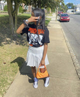 Pleated Mini Skirt with High Waist