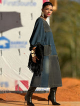 Stylish Patchwork Denim Dress