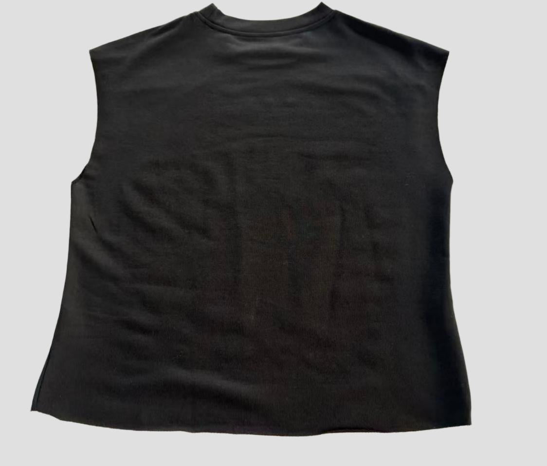 Edgy Graphic Sleeveless Top