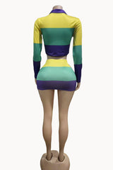 Vibrant Colorblock Sportswear Set