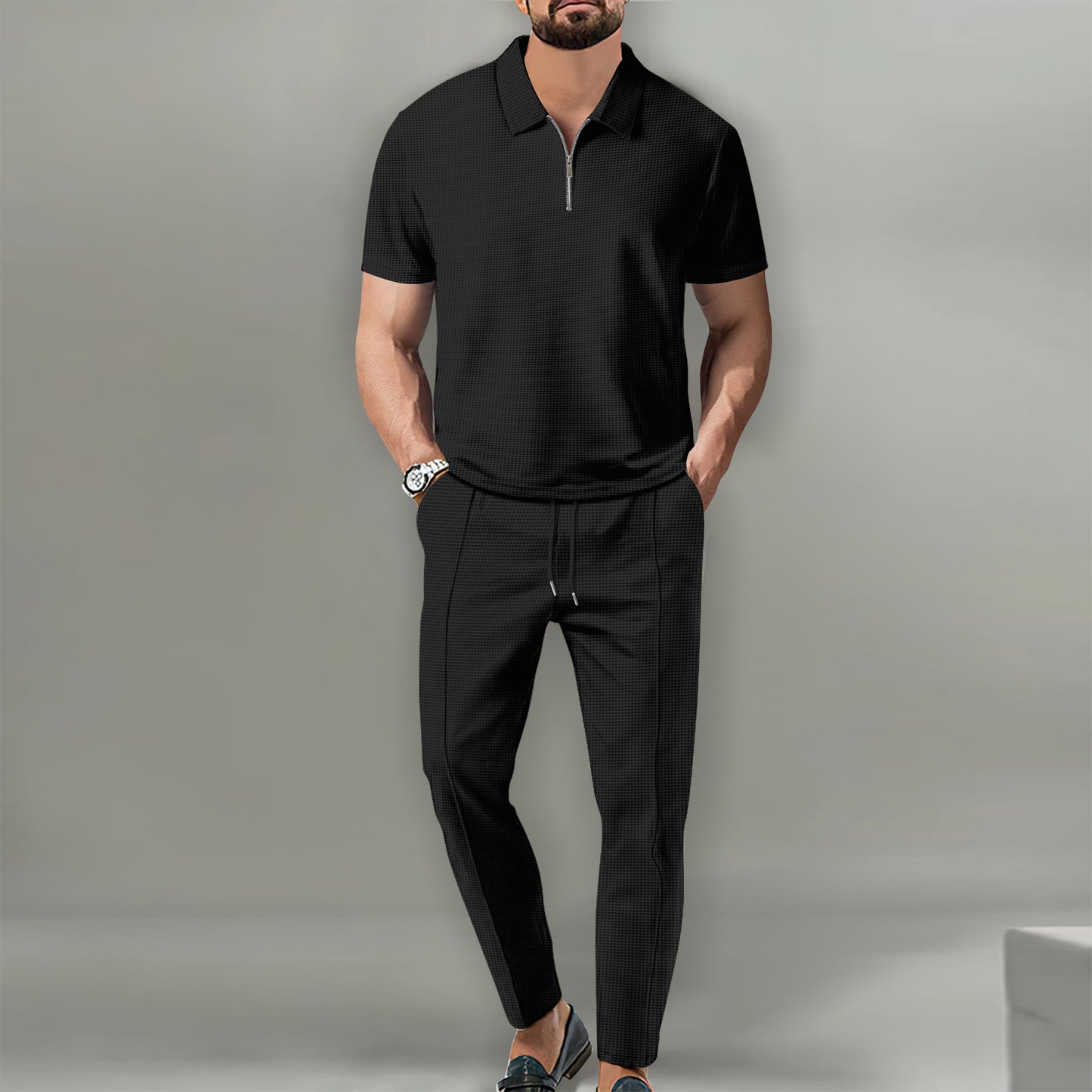 Casual Polo & Jogger Set for Men